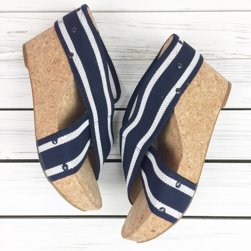 Lucky Brand Miller2 Navy Platform Wedge 10 - Picture 4 of 8